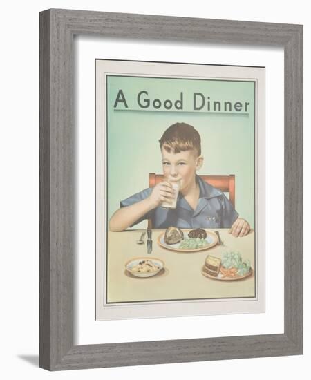 A Good Dinner Poster-null-Framed Giclee Print