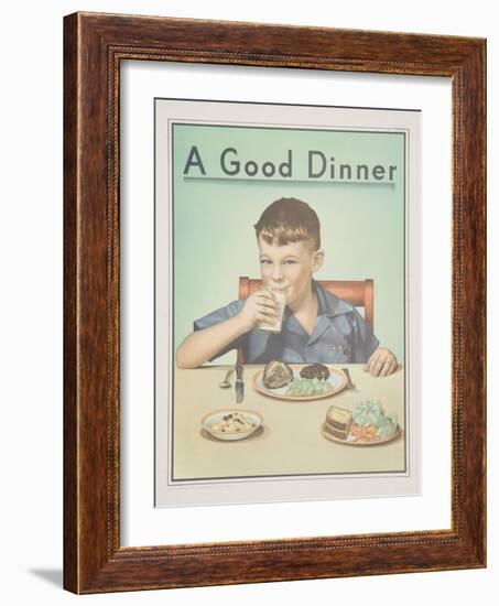 A Good Dinner Poster-null-Framed Giclee Print