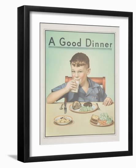 A Good Dinner Poster-null-Framed Giclee Print