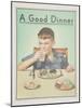 A Good Dinner Poster-null-Mounted Giclee Print