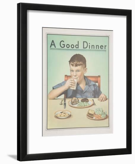 A Good Dinner Poster-null-Framed Giclee Print