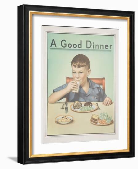 A Good Dinner Poster-null-Framed Giclee Print