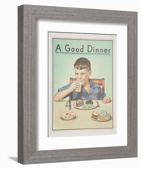 A Good Dinner Poster-null-Framed Premium Giclee Print
