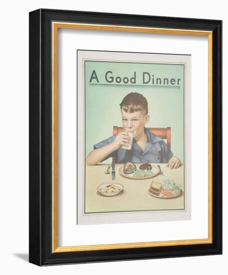 A Good Dinner Poster-null-Framed Premium Giclee Print