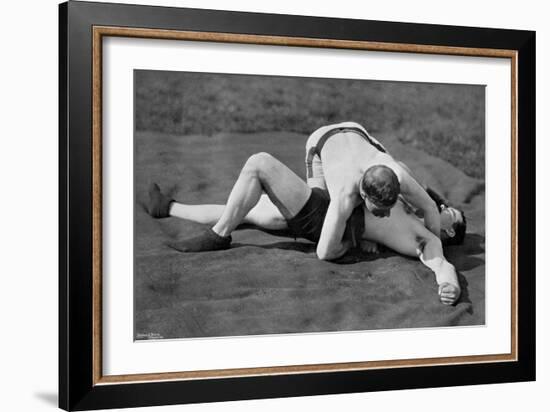 A Good Fall, Wrestling Display, Aldershot, Hampshire, 1896-Gregory & Co-Framed Giclee Print