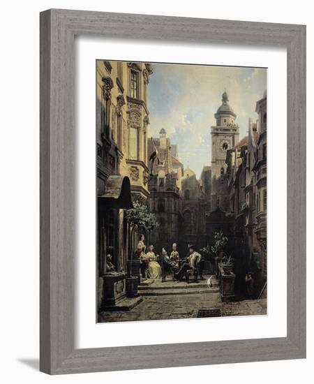 A Good Gossip-Carl Spitzweg-Framed Giclee Print