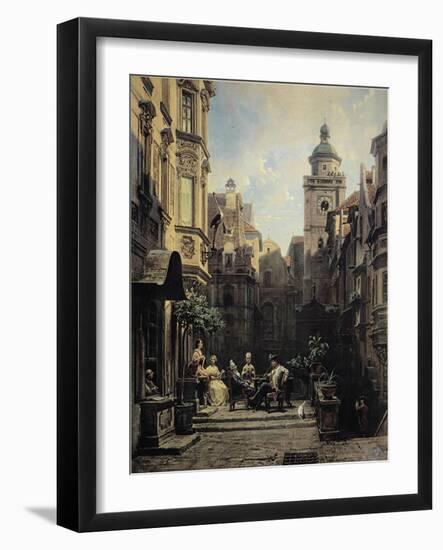 A Good Gossip-Carl Spitzweg-Framed Giclee Print