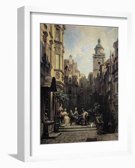 A Good Gossip-Carl Spitzweg-Framed Giclee Print