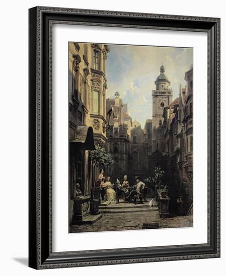 A Good Gossip-Carl Spitzweg-Framed Giclee Print