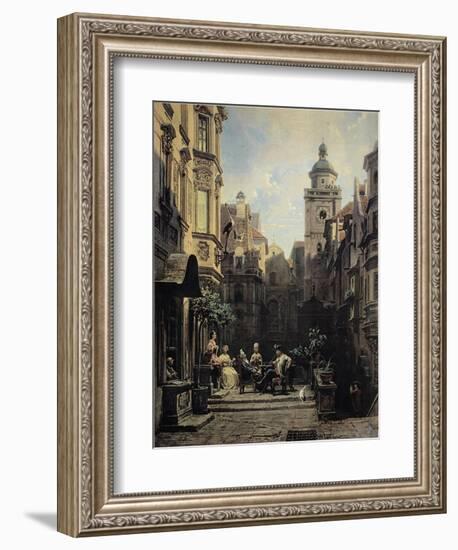 A Good Gossip-Carl Spitzweg-Framed Giclee Print