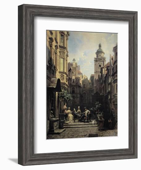 A Good Gossip-Carl Spitzweg-Framed Giclee Print