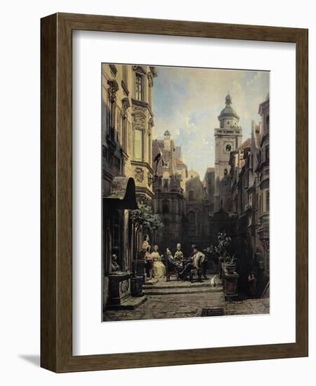 A Good Gossip-Carl Spitzweg-Framed Giclee Print