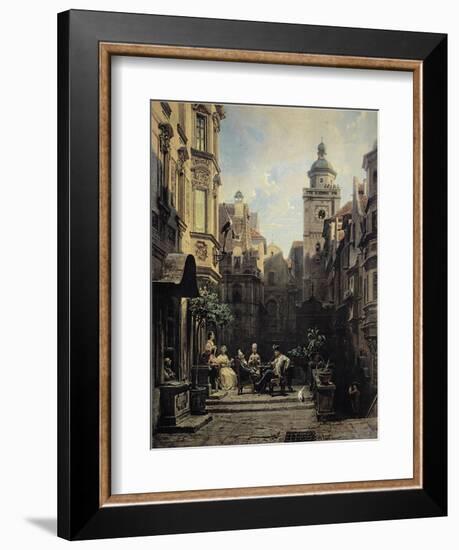 A Good Gossip-Carl Spitzweg-Framed Giclee Print