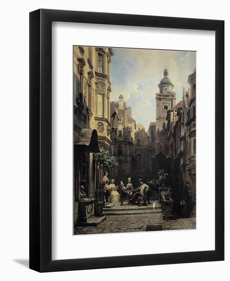 A Good Gossip-Carl Spitzweg-Framed Giclee Print