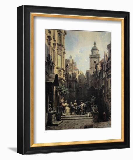 A Good Gossip-Carl Spitzweg-Framed Giclee Print