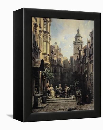 A Good Gossip-Carl Spitzweg-Framed Premier Image Canvas