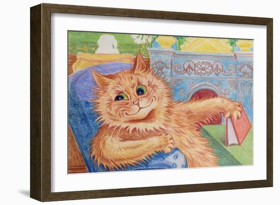 A Good Read-Louis Wain-Framed Giclee Print