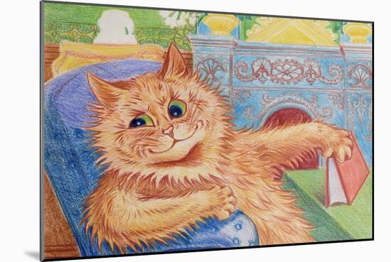 A Good Read-Louis Wain-Mounted Giclee Print