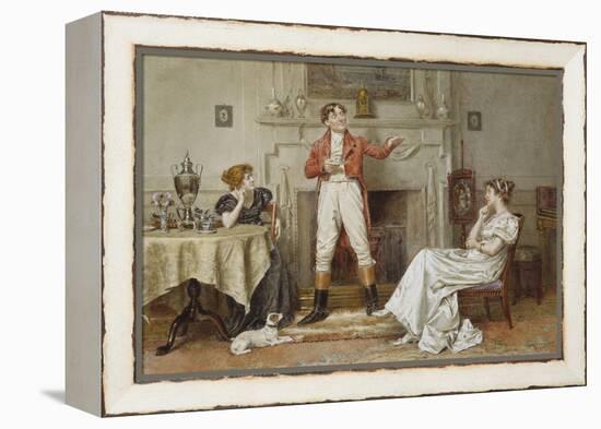 A Good Story-George Goodwin Kilburne-Framed Premier Image Canvas