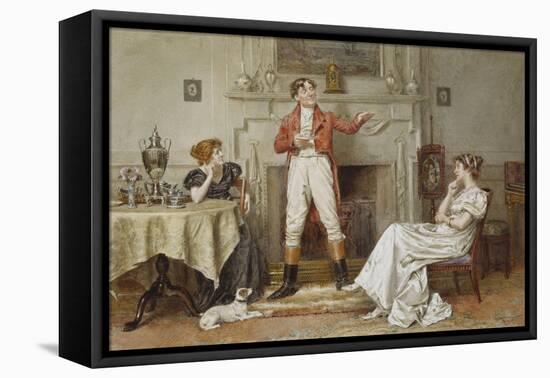 A Good Story-George Goodwin Kilburne-Framed Premier Image Canvas