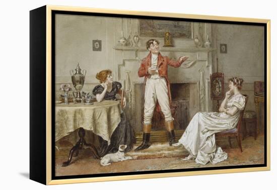 A Good Story-George Goodwin Kilburne-Framed Premier Image Canvas