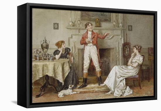 A Good Story-George Goodwin Kilburne-Framed Premier Image Canvas