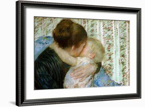 A Goodnight Hug-Mary Cassatt-Framed Giclee Print