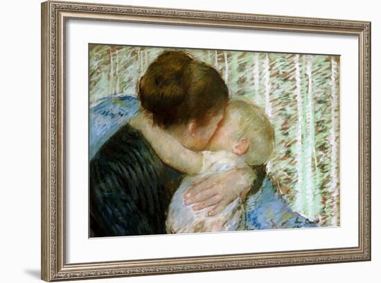 A Goodnight Hug-Mary Cassatt-Framed Giclee Print