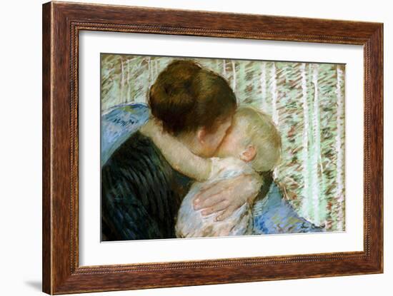 A Goodnight Hug-Mary Cassatt-Framed Giclee Print