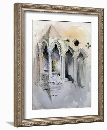 A Gothic Stairway in Chester Cathedral-John Ruskin-Framed Giclee Print