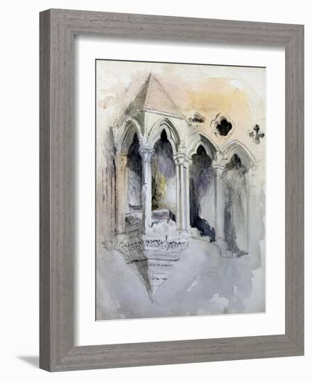 A Gothic Stairway in Chester Cathedral-John Ruskin-Framed Giclee Print