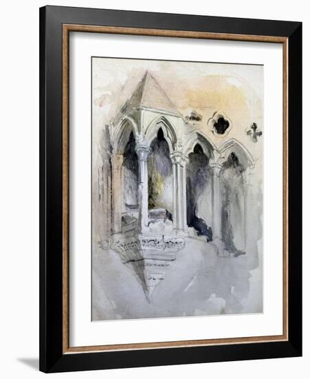 A Gothic Stairway in Chester Cathedral-John Ruskin-Framed Giclee Print