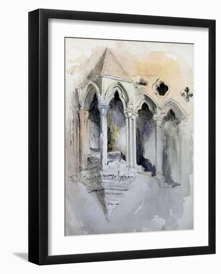 A Gothic Stairway in Chester Cathedral-John Ruskin-Framed Giclee Print
