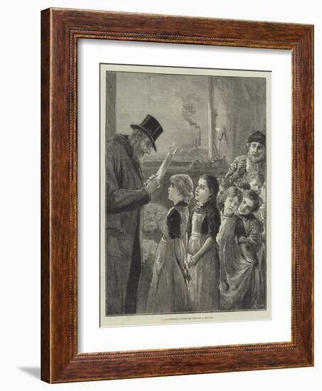 A Government Inspector Visiting a Factory-Alfred Edward Emslie-Framed Giclee Print