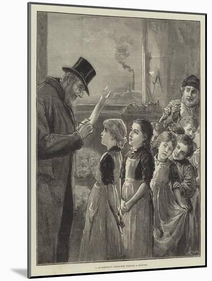 A Government Inspector Visiting a Factory-Alfred Edward Emslie-Mounted Giclee Print