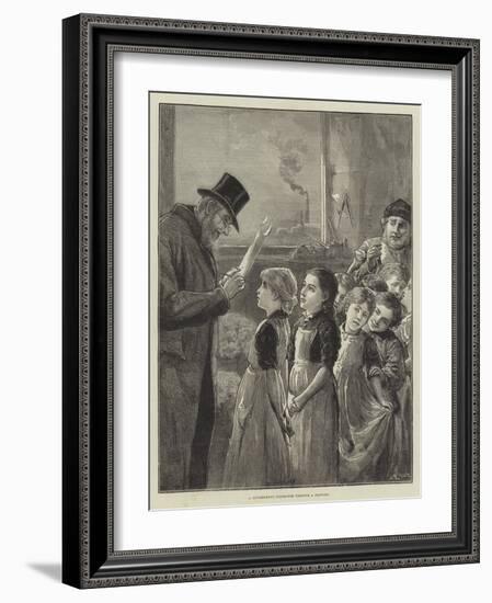 A Government Inspector Visiting a Factory-Alfred Edward Emslie-Framed Giclee Print