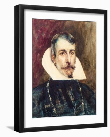 A Grandee of Spain, C.1892 (W/C)-John Pettie-Framed Giclee Print