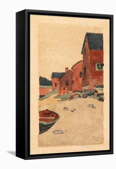 A Gray Day (Houses on a Beach), C.1895-Arthur Wesley Dow-Framed Premier Image Canvas