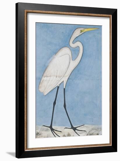 A Great Egret, Lucknow School, circa 1790-null-Framed Giclee Print