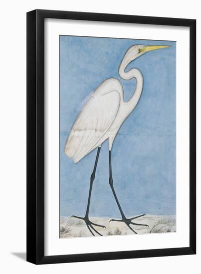 A Great Egret, Lucknow School, circa 1790--Framed Giclee Print