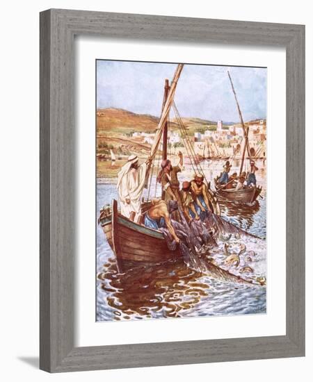 A Great Multitude of Fishes-William Brassey Hole-Framed Giclee Print