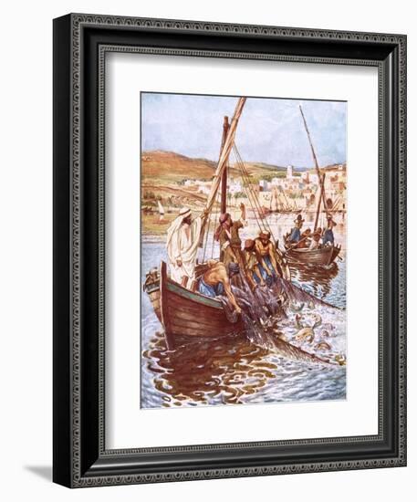 A Great Multitude of Fishes-William Brassey Hole-Framed Giclee Print