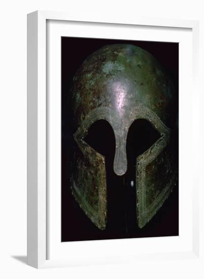 A Greek bronze helmet. Artist: Unknown-Unknown-Framed Giclee Print