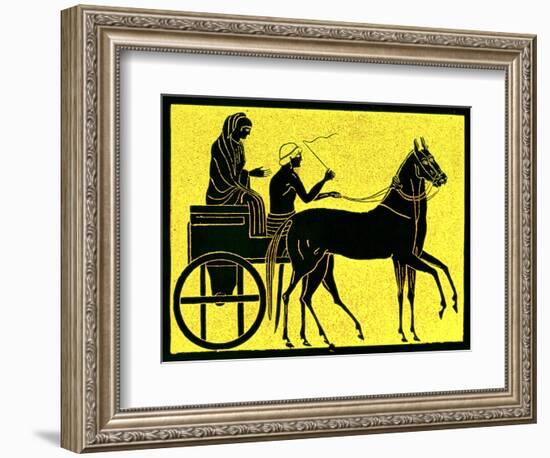 A Greek Chariot, Illustration from 'History of Greece' by Victor Duruy, Published 1890-American-Framed Giclee Print
