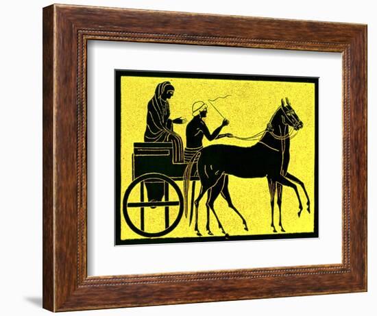 A Greek Chariot, Illustration from 'History of Greece' by Victor Duruy, Published 1890-American-Framed Giclee Print