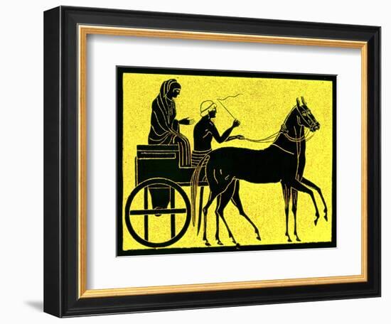 A Greek Chariot, Illustration from 'History of Greece' by Victor Duruy, Published 1890-American-Framed Giclee Print