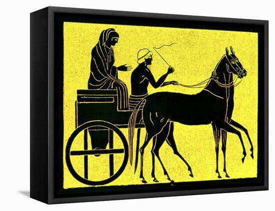 A Greek Chariot, Illustration from 'History of Greece' by Victor Duruy, Published 1890-American-Framed Premier Image Canvas