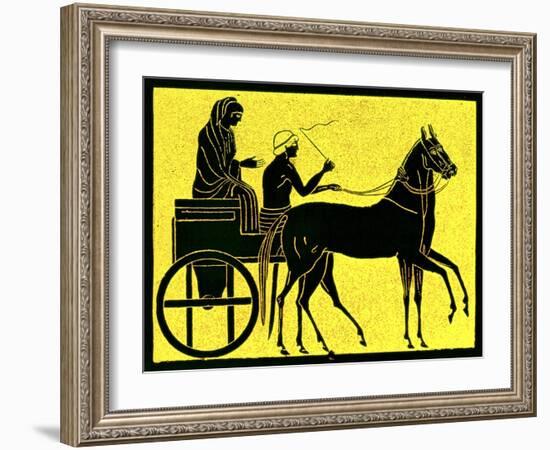 A Greek Chariot, Illustration from 'History of Greece' by Victor Duruy, Published 1890-American-Framed Giclee Print