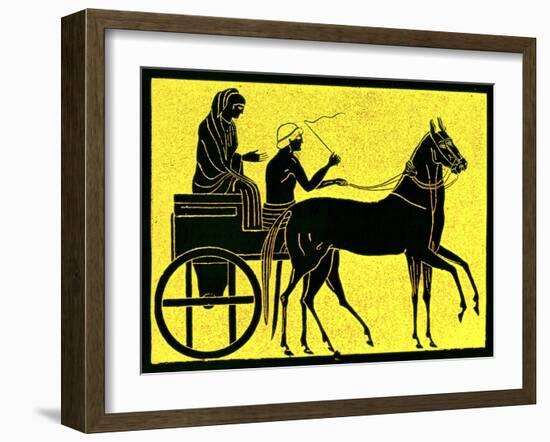 A Greek Chariot, Illustration from 'History of Greece' by Victor Duruy, Published 1890-American-Framed Giclee Print