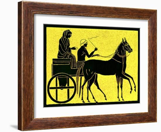 A Greek Chariot, Illustration from 'History of Greece' by Victor Duruy, Published 1890-American-Framed Giclee Print